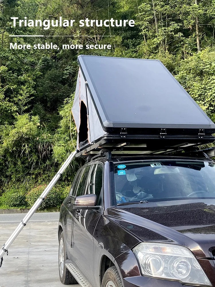 Customize Adventure Triangle Aluminum Hard Shell Roof Top Tent Waterproof Quick Automatic Opening 2-3 Person Cars Dachzelt